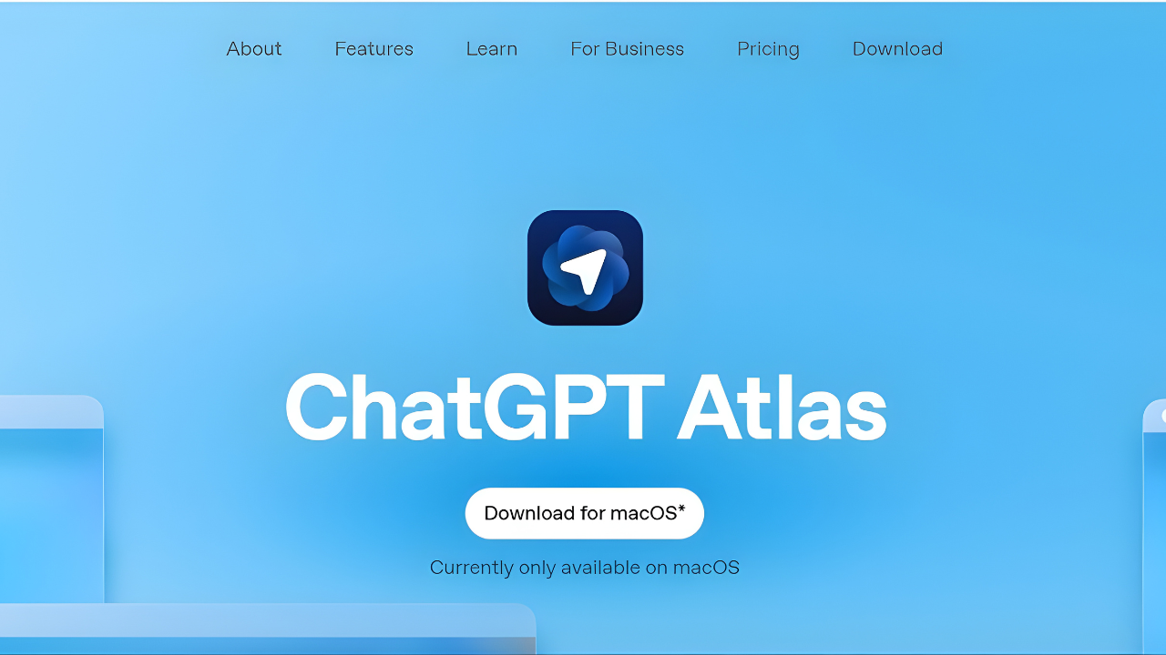 Screenshot of ChatGPT Atlas Browser interface