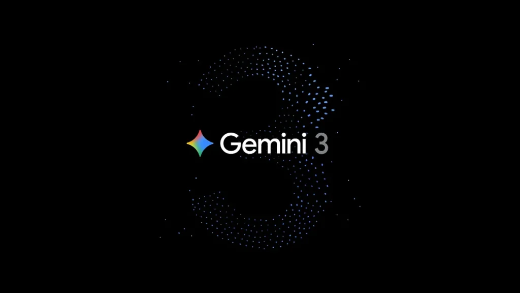 Google Gemini 3 AI official logo featuring a stylized number 3 made of constellation dots and the multi-colored Deep Think star icon.